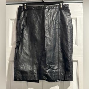 Worthington Black Leather Skirt